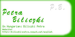 petra biliczki business card